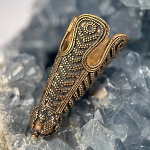 VIKINSKÁ KONCOVKA NA ČEPICI, BIRKA, BRONZ - BROŽE A KNOFLÍKY - ŠPERKY