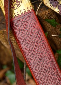 PASOVSKÝ VLK, JEDEN A PŮL RUČNÍ MEČ S POCHVOU - STŘEDOVĚKÉ MEČE - ZBRANĚ