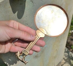 BRONZOVÉ ZRCADLO, REPLIKA, OBLIA, ANTICKÉ ŘECKO - BROŽE A KNOFLÍKY - ŠPERKY