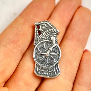 VALKÝRA, ŠTÍTONOŠKA, STŘÍBRNÝ PŘÍVĚSEK, AG 925 - PŘÍVĚSKY - STŘÍBRNÉ ŠPERKY