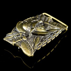 GLADIATOR, PŘEZKA NA OPASEK, MOSAZ - SPONY A KOVÁNÍ - SEDLÁŘSTVÍ