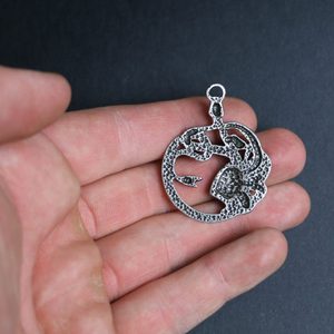 MEDUSA, ANTICKÝ TALISMAN, ZINEK, STAROSTŘÍBRO - VŠECHNY AMULETY, VLASTNÍ VÝROBA - ŠPERKY