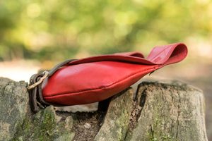 RŮŽE, HISTORICKÁ STŘEDOVĚKÁ BRAŠNA - BRAŠNY Z KŮŽE - SEDLÁŘSTVÍ