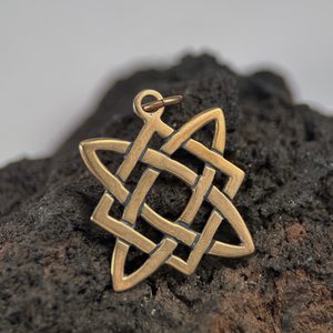 HVĚZDA SVAROGA, SLOVANSKÝ AMULET, BRONZ - PŘÍVĚSKY - ŠPERKY