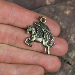 PEGASUS, PŘÍVĚŠEK, STAROMOSAZ - VŠECHNY AMULETY, VLASTNÍ VÝROBA - ŠPERKY