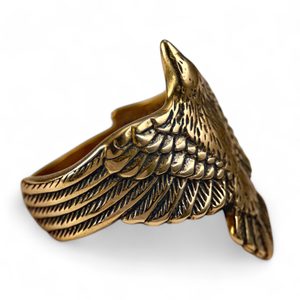 CORVUS, VRÁNA, PRSTEN, BRONZ - PRSTENY - ŠPERKY