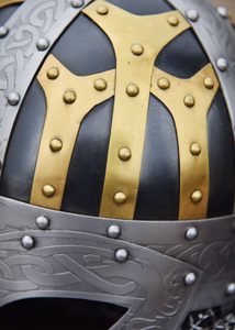 VIKINGSKÁ BRÝLOVÁ HELMA S KROUŽKOVÝM LÍMCEM - VIKINSKÉ PŘILBY - ZBROJE