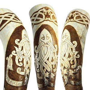 ODIN, ZDOBENÝ VIKINGSKÝ ROH - ROHY NA PITÍ - STOLOVÁNÍ