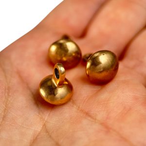 VIKINSKÝ KNOFLÍK, BIRKA, ŠVÉDSKO BRONZ - HLADKÝ - KOVÁNÍ NA OPASKY - ŠPERKY