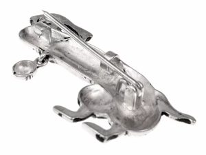 PHALLUS S PTÁKEM A ROLNIČKOU, BRONZ - BROŽE A KNOFLÍKY - ŠPERKY