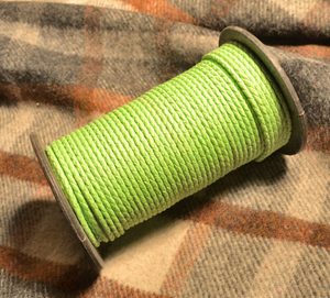 Cordon tressé ciré, coton 4 mm, 1 m