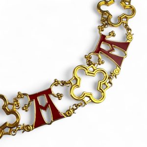 NÁHRDELNÍK RYTÍŘSKÝ - STŘEDOVĚKÝ, MOSAZ, POZLACENO - NÁHRDELNÍKY - ŠPERKY