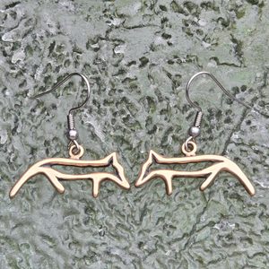 GUMPI, SÁMSKÝ VLK, NÁUŠNICE, BRONZ - NÁUŠNICE - STŘÍBRNÉ ŠPERKY