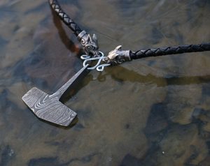 HEIMIR, THOROVO KLADIVO, DAMAŠKOVÁ OCEL - BOLO - KOVANÉ ŠPERKY - ŠPERKY