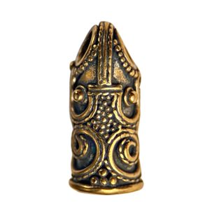 KONCOVKA, VIKING, ÖDESHÖG, BRONZ, 1 KUS - DROBNÉ BRONZOVÉ ŠPERKY - ŠPERKY
