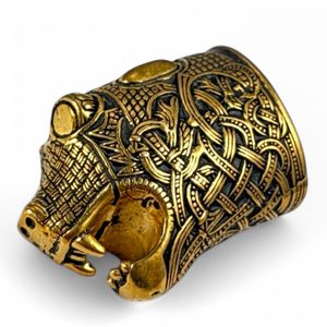 KONCOVKA VIKINGSKÉHO NOŽE OSEBERG, BRONZ - MATERIÁL NA STŘENKY NOŽŮ - ZBRANĚ