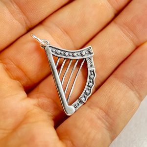 ERIN GO BRAGH - IRSKÁ HARFA, STŘÍBRNÝ PŘÍVĚSEK, AG 925 - PŘÍVĚSKY - STŘÍBRNÉ ŠPERKY