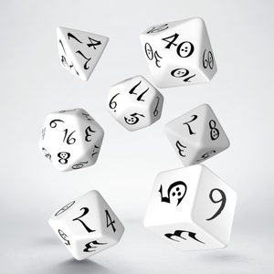 HRACÍ KOSTKY SADA CLASSIC RPG WHITE & BLACK - HRACÍ KOSTKY - HRY A KNIHY