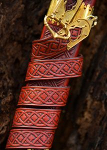 PASOVSKÝ VLK, JEDEN A PŮL RUČNÍ MEČ S POCHVOU - STŘEDOVĚKÉ MEČE - ZBRANĚ