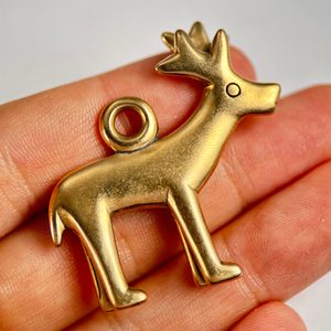 KELTSKÝ JELEN, LA TENE, OPPIDUM STRADONICE, REPLIKA, BRONZ - PŘÍVĚSKY - ŠPERKY
