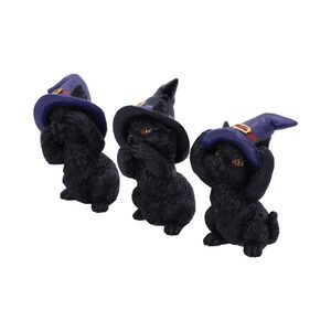 TŘI KOŤÁTKA, ČARODĚJNICE - NEVIDÍM, NEMLUVÍM, NESLYŠÍM - FIGURKY - HOME DECOR