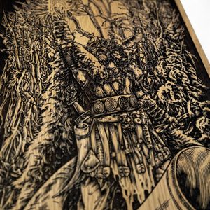 HEIMDALL, NÁSTĚNNÁ DEKORACE, DŘEVO 32X46CM - DŘEVĚNÉ OBRAZY - HOME DECOR