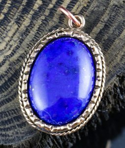 LAPIS LAZULI - MODRÝ, VELKÝ, BRONZ, PŘÍVĚŠEK - PŘÍVĚSKY - ŠPERKY