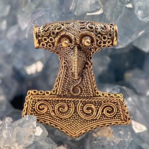 VELKÉ HAVRANÍ THOROVO KLADIVO, KABARA, ŠVÉDSKO, BRONZ - PŘÍVĚSKY - ŠPERKY