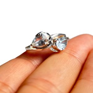 ORBITA, PRSTEN, MODRÝ TOPAZ, STŘÍBRO 925/1000 - PRSTENY - STŘÍBRNÉ ŠPERKY