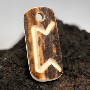 PERTHO, RUNA, TALISMAN Z PAROHU - KOST A PAROH - ŠPERKY