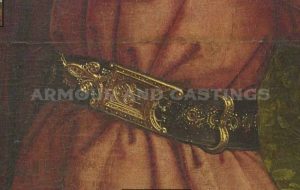 SADA NA OPASEK, 40MM, GHENT, XV. STOLETÍ - SPONY A KOVÁNÍ - SEDLÁŘSTVÍ