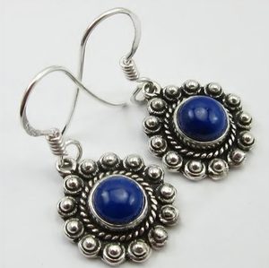 LAZIO, STŘÍBRNÉ ANTICKÉ NÁUŠNICE, LAPIS LAZULI, AG 925/1000 - NÁUŠNICE - STŘÍBRNÉ ŠPERKY