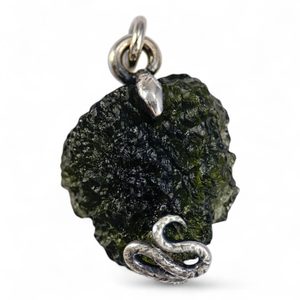 SERPENT, PŘÍVĚSEK - VLTAVÍN, STŘÍBRO 925/1000 - ŠPERKY S VLTAVÍNY - STŘÍBRNÉ ŠPERKY