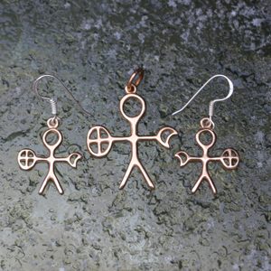 NOAIDI - SÁMSKÝ ŠAMAN, SADA ŠPERKŮ BRONZ - PŘÍVĚSKY - ŠPERKY