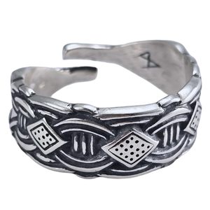 VIKINSKÝ STŘÍBRNÝ PRSTEN NASTAVITELNÝ, BORRE STYL, AG 925 - PRSTENY - STŘÍBRNÉ ŠPERKY