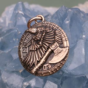 DO VALHALLY! VIKINSKÝ BOJOVÝ AMULET, BRONZ - PŘÍVĚSKY - ŠPERKY