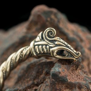 DREKI, VIKINSKÝ DRAK, NÁRAMEK, BRONZ - NÁRAMKY - ŠPERKY