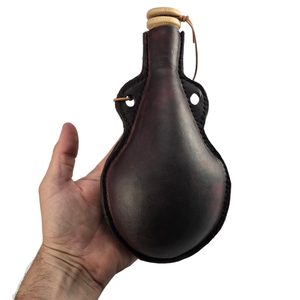 KOŽENÁ ČUTORKA, 0.5 L, DEKORAČNÍ REPLIKA - KOŽENÉ LAHVE, PLACATKY - SEDLÁŘSTVÍ