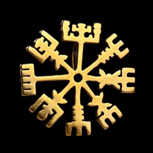 VEGVÍSIR, ISLANDSKÁ OCHRANNÁ RUNA, PŘÍVĚŠEK, BRONZ - PŘÍVĚSKY - ŠPERKY