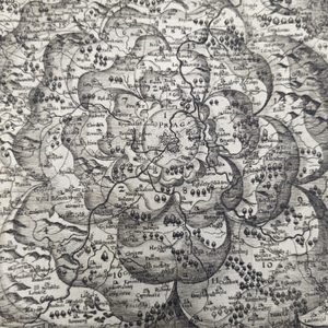 HISTORICKÁ MAPA BOHEMIAE ROSA 1668, RUČNÍ PAPÍR - PLAKÁTY - HOME DECOR