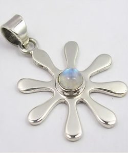 STELLA, STŘÍBRNÝ PŘÍVĚSEK, DUHOVÝ MĚSÍČNÍ KÁMEN AG 925/1000 - PŘÍVĚSKY - STŘÍBRNÉ ŠPERKY