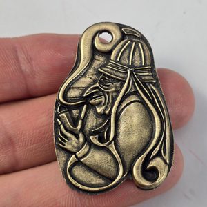 VODNÍK, PŘÍVĚSEK, ZINEK, STAROMOSAZ - SLOVANSKÉ AMULETY - ŠPERKY