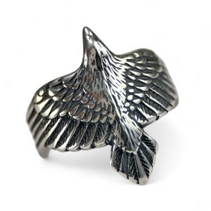 CORVUS, VRÁNA, STŘÍBRNÝ PRSTEN, AG 925 - PRSTENY - STŘÍBRNÉ ŠPERKY