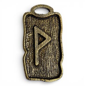 WUNJO - RUNOVÝ AMULET, ZINEK STAROMOSAZ - RUNY - ŠPERKY