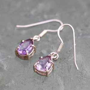 SINOPE STŘÍBRNÉ NÁUŠNICE S AMETYSTEM, AG 925 - NÁUŠNICE - STŘÍBRNÉ ŠPERKY