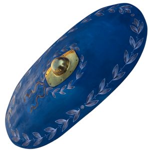 PARMA EQUESTRIS, MALOVANÝ ŘÍMSKÝ ŠTÍT POMOCNÉ KAVALÉRIE - ANTICKÉ ŠTÍTY - ZBROJE
