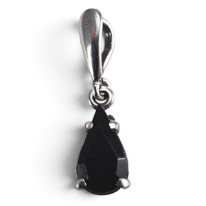 Silberanhänger mit Glas NOIR, 925 Silber