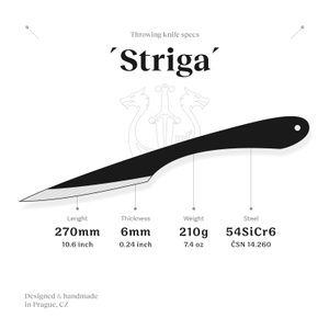 STRIGA, ZÁVODNÍ VRHACÍ NŮŽ - VRHACÍ NOŽE WULFLUND FORGE - ZBRANĚ
