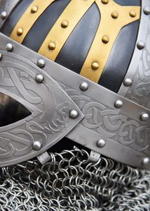 VIKINGSKÁ BRÝLOVÁ HELMA S KROUŽKOVÝM LÍMCEM - VIKINSKÉ PŘILBY - ZBROJE