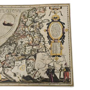 BELGIE, HISTORICKÁ MAPA, RUČNÍ PAPÍR - PLAKÁTY - HOME DECOR